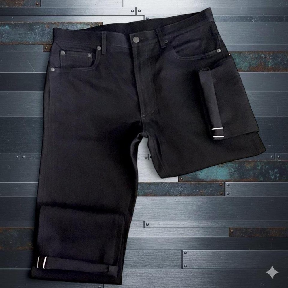 Michael Andrews Bespoke (NYC) Rare 1 of a Kind Black Selvedge Denim Jeans 36x34